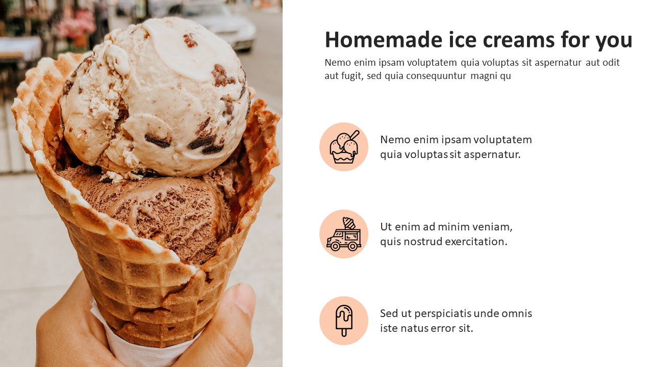Homemade Ice Creams PowerPoint